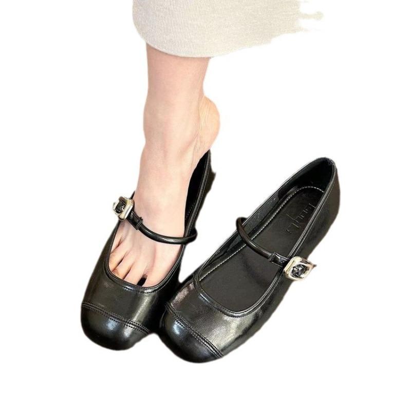 Fashion Spring New Women Mary Janes Shoes Shallow Toe Ballet Flats Shoes French Style Night Wind Single Lolita Shoes Women's Loafers