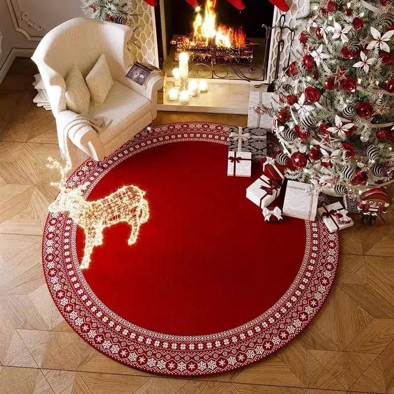 Christmas Theme Entrance Door Mats Carpet Soft Rug for BedRoom Bathroom Anti-Slip Christmas Carpet New Year Home Decoration