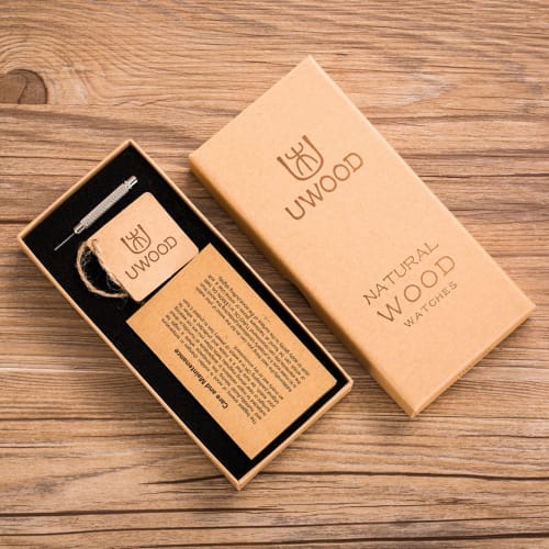 UWOOD Luxury Zebra Sandalwood Men's Quartz Watch, Fashionable Natural Wood