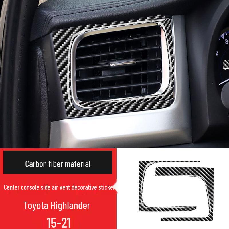 

Carbon Fiber Interior Trim for 2015-2018 Toyota Highlander: Instrument Panel & Air Vent Accents