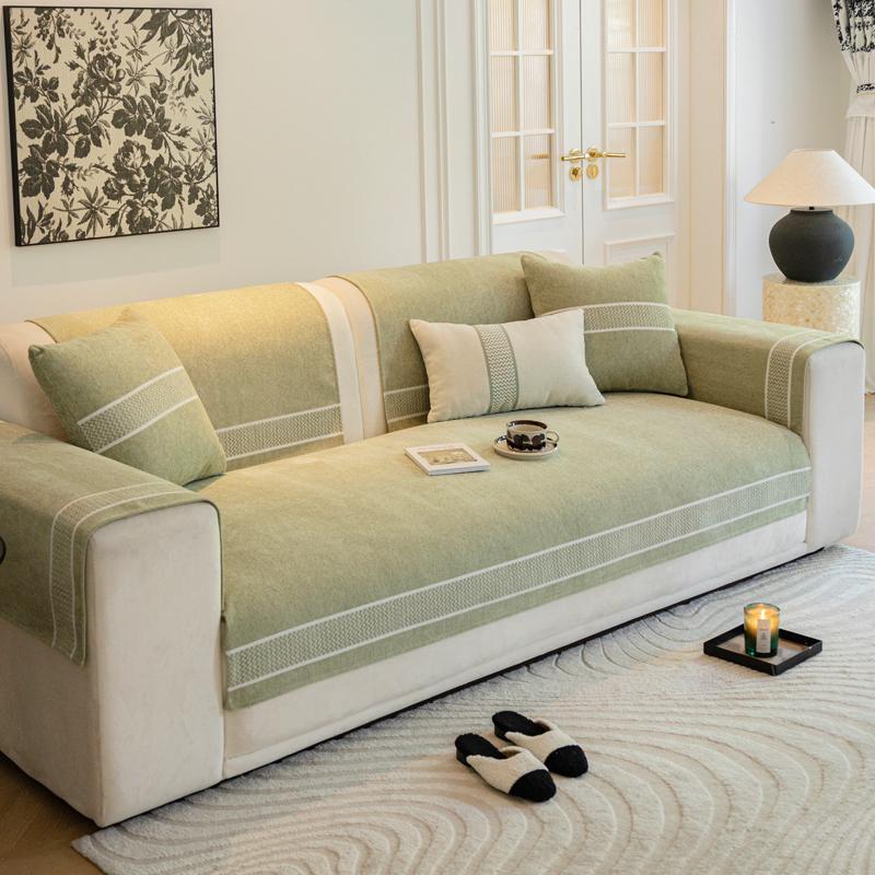 Chenille Sofa Cushion, Universal Cover for All Seasons, Universal Cover, Modern Light Luxury Cover, Non-slip, Anti-cat Scratch Cushion