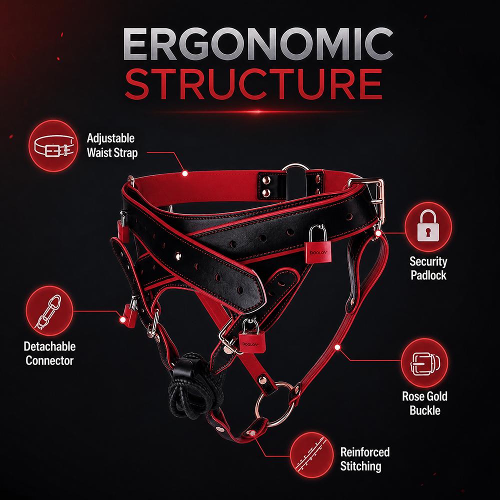 SHAZ Premium Microfiber Male Chastity Cage Harness Belt Urethral Lock Device Back Ring Support Strap On Dildo Sex Toy for Men