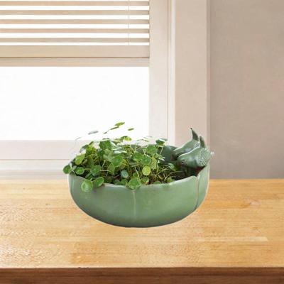 10 Inch Large Planter Flower Pot Container Round Shallow Ceramic Bowl