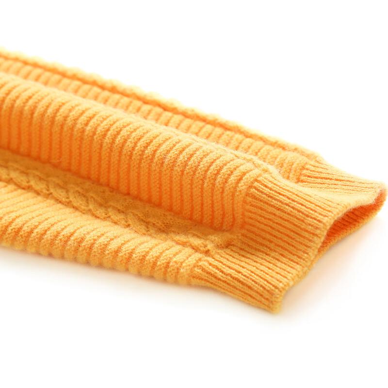 TUHUANG Women's 100% Wool Textured V-Neck Sweater