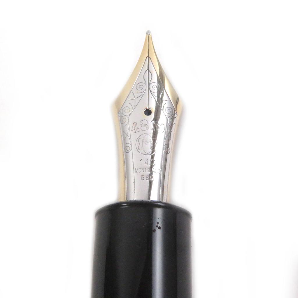 Very Good MONTBLANC fountain pen 149 Meisterstck Cap type Black gold 14C mens Used