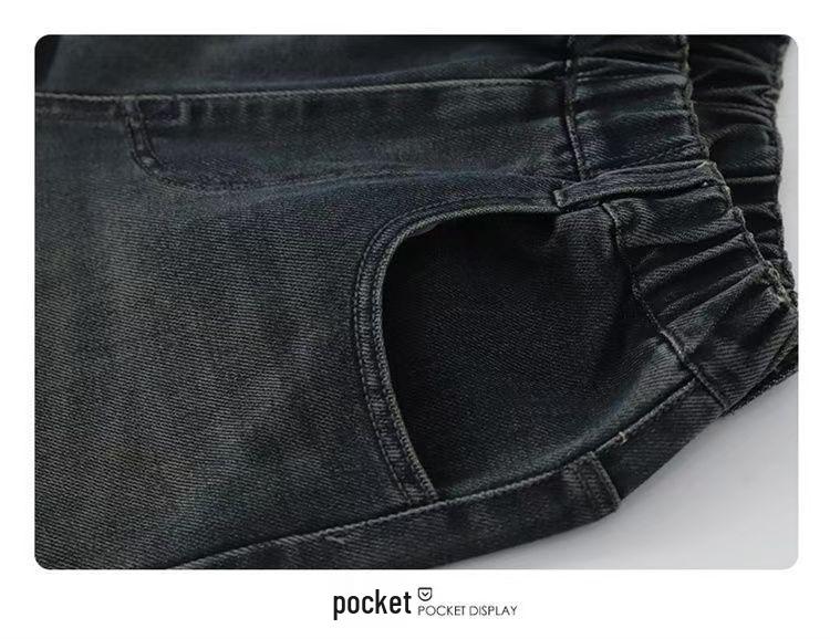 Boys' Stylish Spring/Autumn Jeans - Trendy Casual Long Pants for Medium and Large Kids