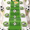 1Pcs Soccer Themed Table Runner Football Birthday Party Decorations Boys Favors Soccer Grass Table Cover Baby Shower Supplies