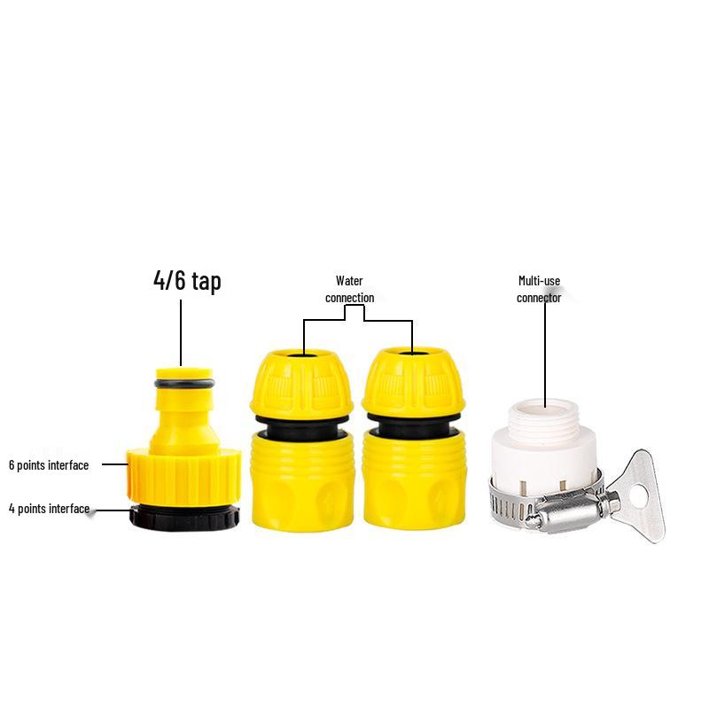 4dílná univerzální rychlospojková sada trysek na vodní potrubí