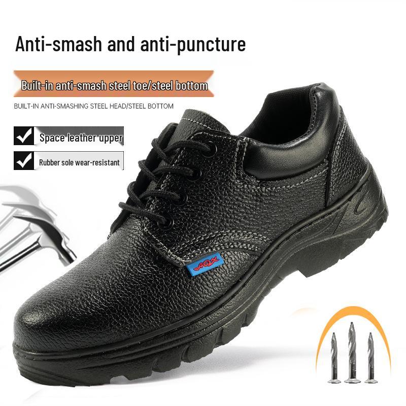 Men's Breathable Steel Toe Safety Shoes - Anti-smash, Anti-puncture, Low-cut Protective Work Footwear