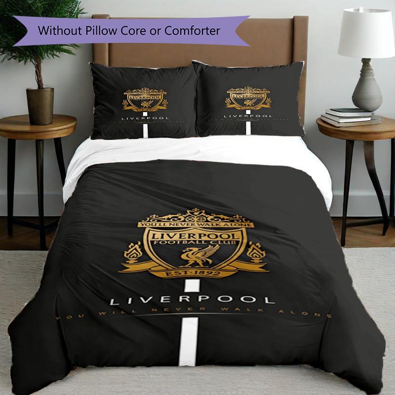 3pcs Duvet Cover Set (1*Duvet Cover + 2*Pillowcase, Without Core),football club.C Print Bedding Set, Bedroom Decor, All‑Season, Birthday Gift