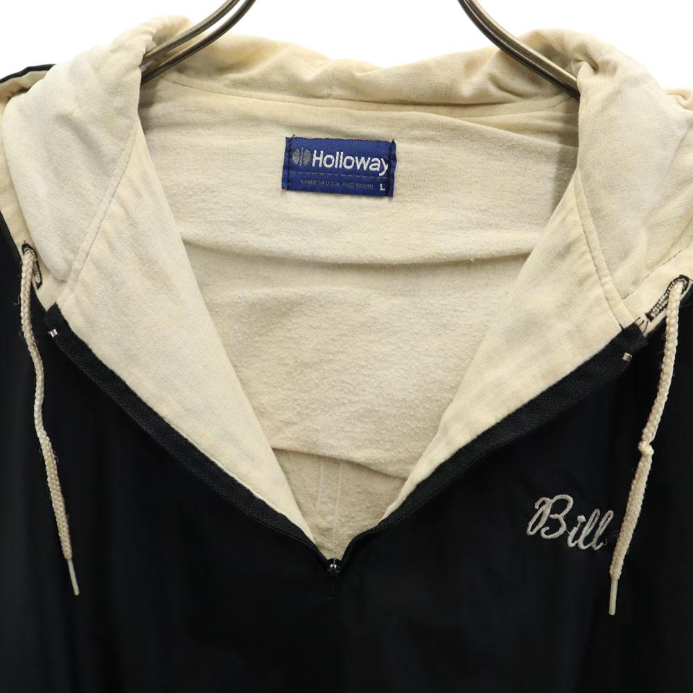 Holloway 70s 80s Made In USA Half Zip Jacket L Black Pullover Men's Used