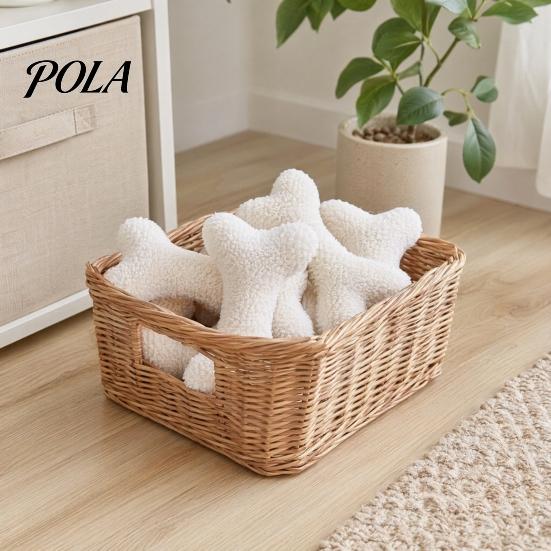 Plush Dog Chew Toy Squeaky Bone Toy, Soft Lamb Wool Chewing with Built-in Sound, Washable Interactive Fetch for Small Medium Dogs, Bite-Resistant