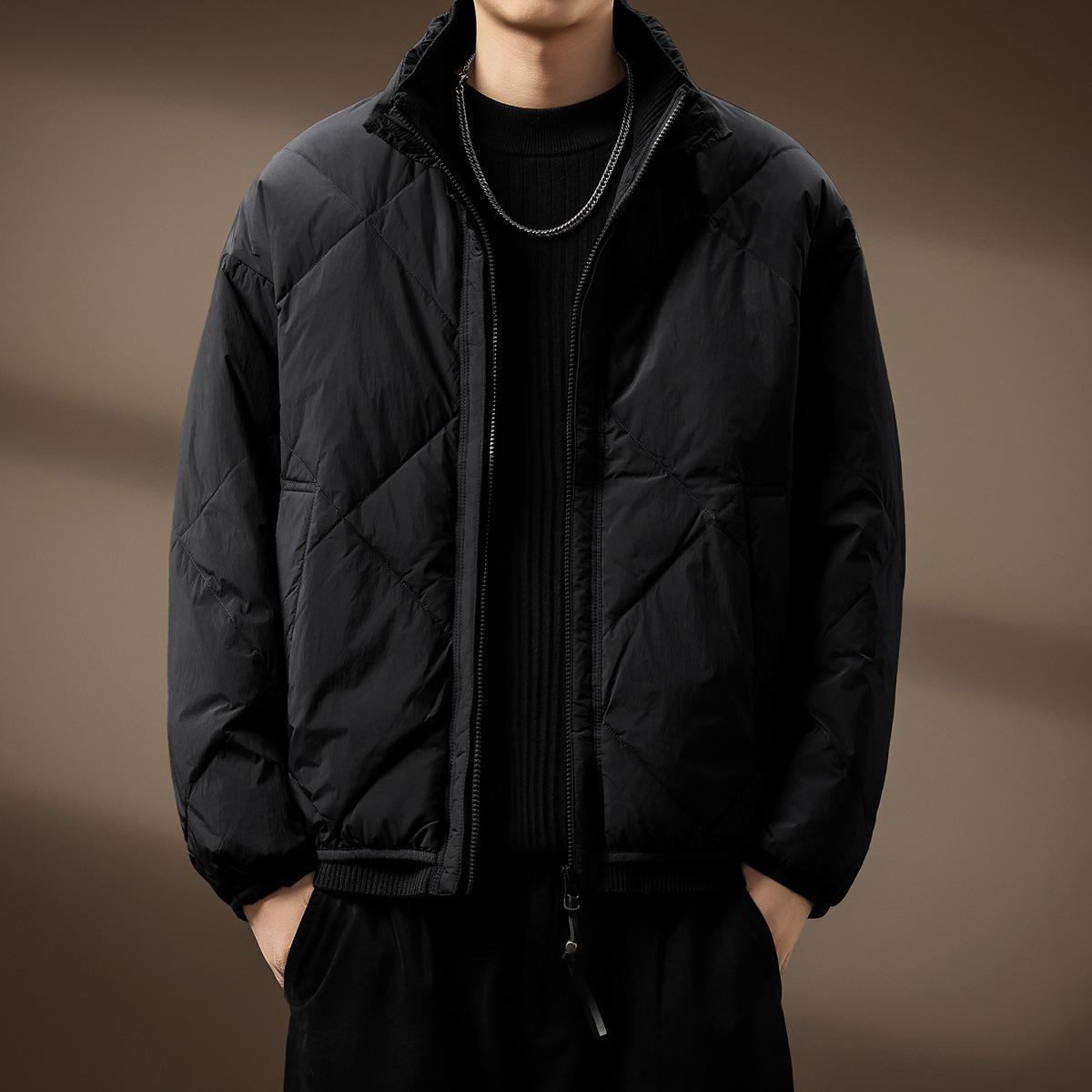 Мужская модная легкая пуховая куртка с воротником-стойкой - Зима 2025 2XL (170-190 lbs)