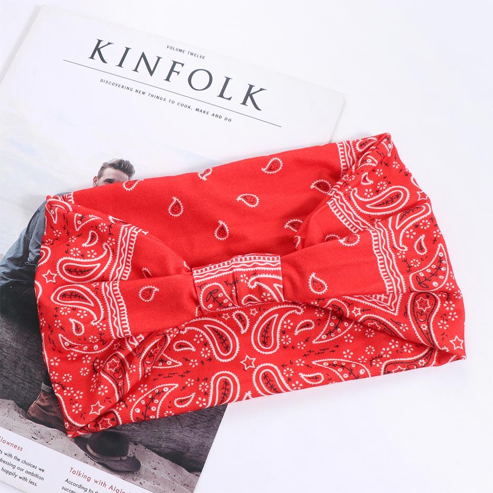 Široká Jógová Čelenka s Potiskem Kešu Květinové Bandany Čelenka pro Dívky a Dámy