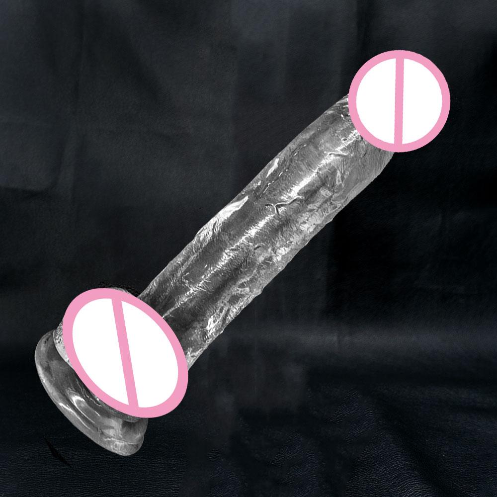 2026 Realistic Transparent Big Dildo Soft Anal G Spot Masturbation Penis Dick with Strong Suction Cup Sex Toy for Women Men Waterproof & Easy To Clean