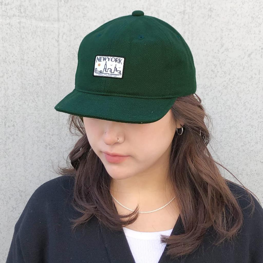 Basic Enchi City Short Cap Umpire Short Free Size Hat, Brim, Antibacterial, Deodorizing, Moisture-wicking, Quick-drying, Men's & Women's, (Dark Green)
