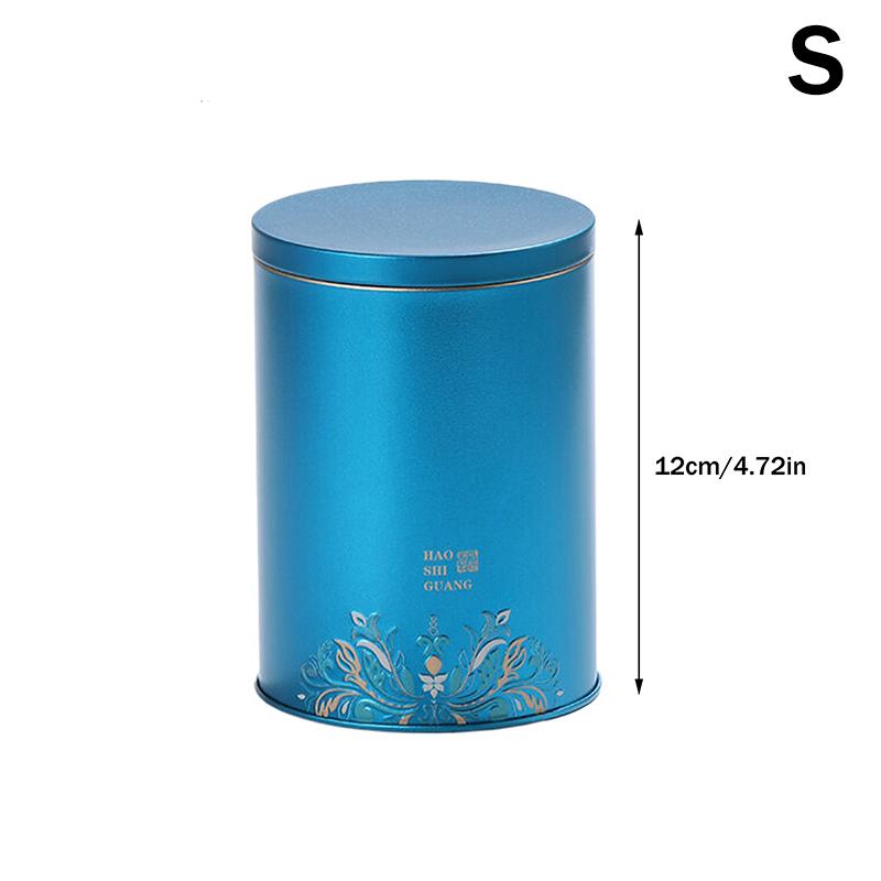 Tinplate Tea Caddy Sealed Storage Tank Portable Travel Tea Boxes Tea Tin Containers Coffee Canister Kitchen Spice Candy Jar