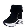 Snow Boots Women's  Winter Suede Short Sleeve Plush and Warm Inner Increase Cotton Boots