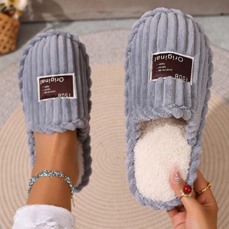 Baotou Women's Autumn and Winter Indoor and Outdoor Thick-soled Warm Plush Shoes Cotton Slippers Women's Foam