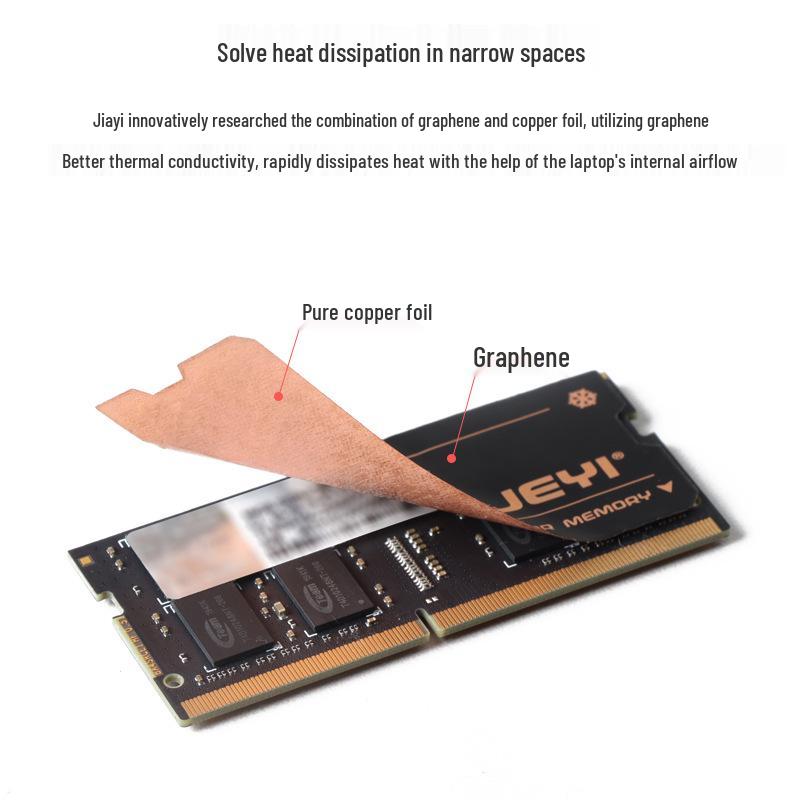 JEYI JiaYi DDR5/DDR4 Laptop Memory Heatsink with Pure Copper and Graphene Cooling