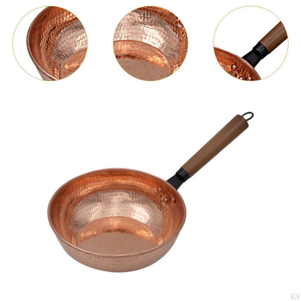 23cm Diameter Copper Soup Pot Multifunctional Heating Boiling Saucepan for Home Use