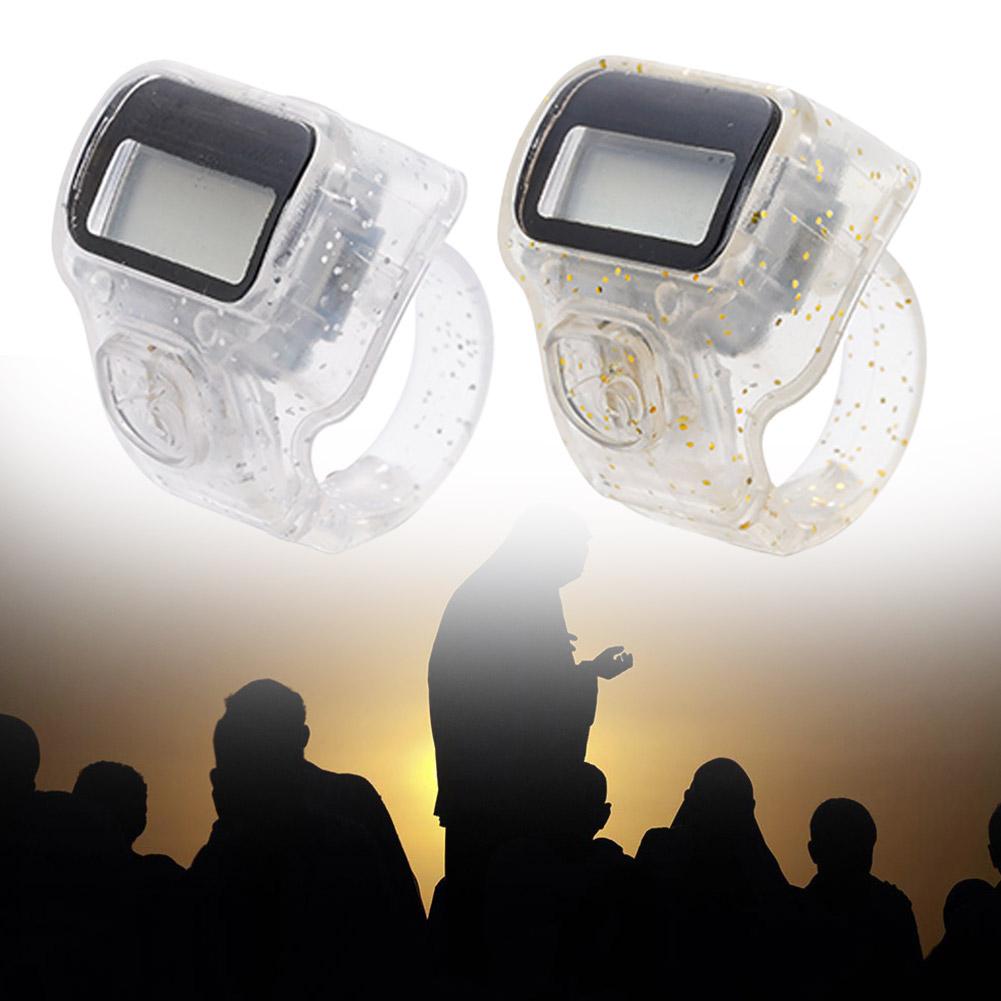 1Pcs Finger Counter W/ Compass Islamic Tasbih Digital LED Electronic Handheld Tally Counter Finger Counter Resettable Clicker