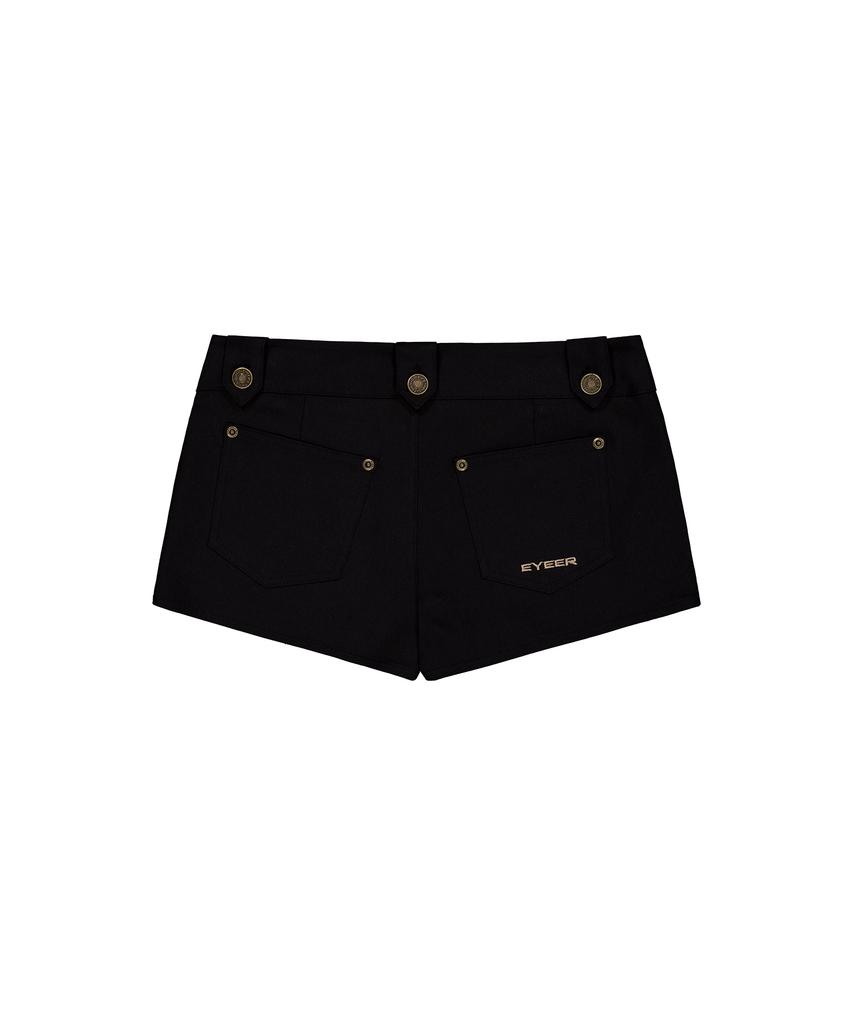 Iwaiial Low Rise Zip Pocket Short Pants - Black