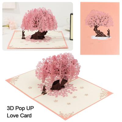 Gift Valentine's Day 3D Wedding Invitation Thank You Cards Greeting Card Pop UP Love Card