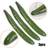 3Pcs Simulation Cucumber Simulation Vegetable Realistic No Withering  Lifelike Vegetable Props Home Kitchen Decoration