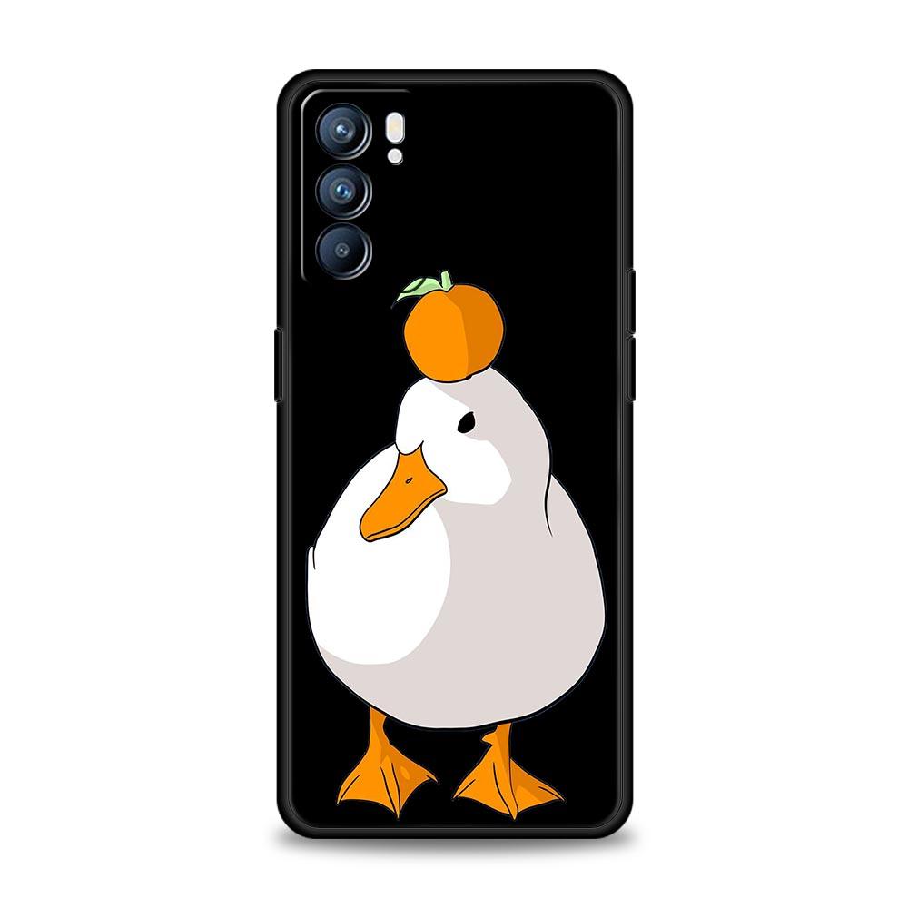 Cartoon Zweifel Ente Für Oppo Reno7 Reno6 Pro Plus A54 5G Handyhülle Find X6 X5 A53 A52 A9 2020 A15 A95 A17 A16 A76 A74 A57 Hülle