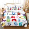 2023 Alphabet Lore Bettwäsche-Set Einzelbett Twin Full Queen King Size Bettwäsche-Set für Erwachsene Kinder Schlafzimmer Bettbezug-Sets Anime Bettwäsche-Set