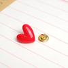 2Pcs Women Cute Red Heart Brooches Romantic Love Heart Resin Pins Mini Decorative Fashion Lovers Gift Clothes Bag Accessories