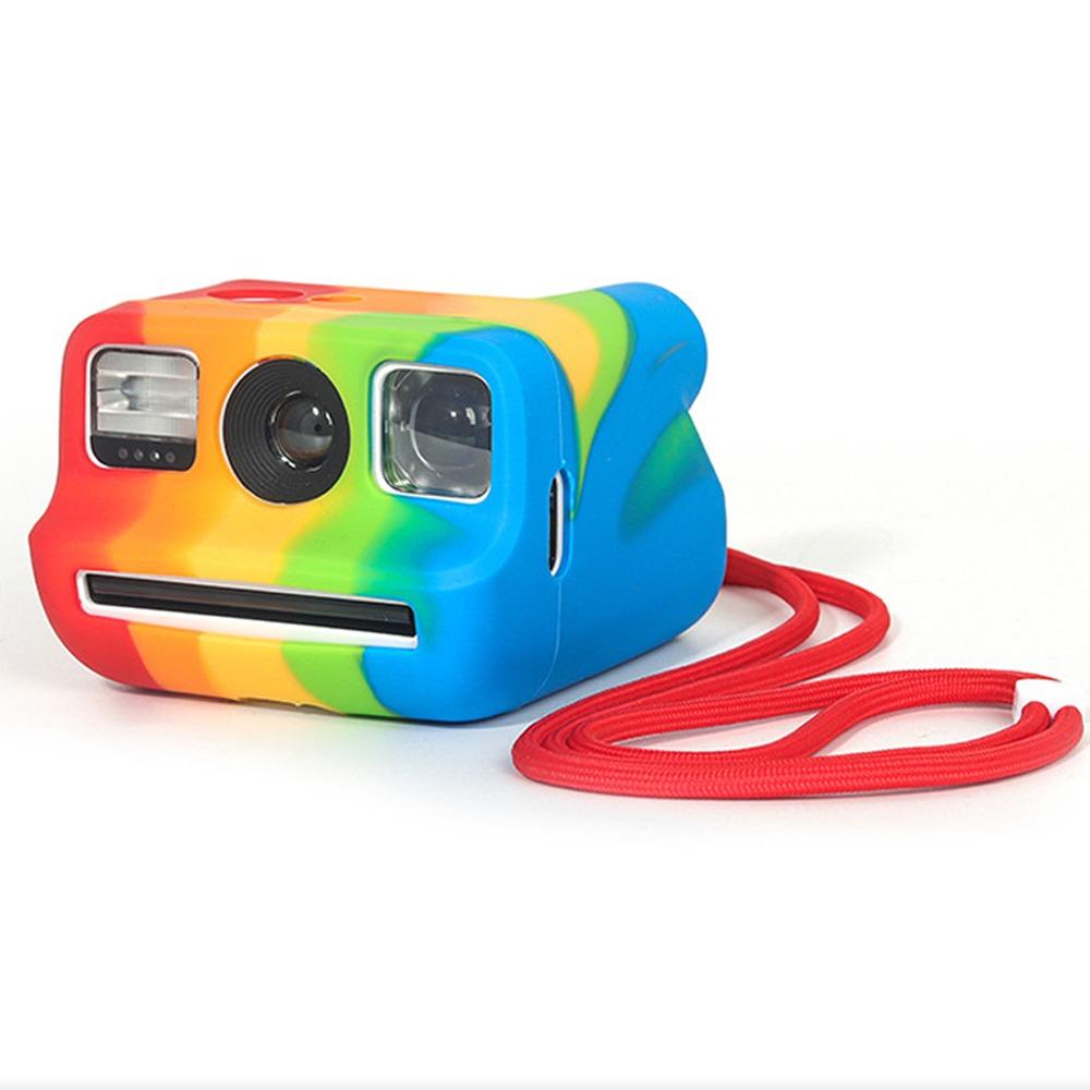 with Lanyard Silicone Case Colorful Slim Fit Instant Film Camera Skin Dustproof Waterproof Soft Shell for Polarized Go Gen 1/2