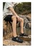 Men's Hand-Stitched Cowhide Leather Sandals with Soft Sole, Large Size Beach Shoes