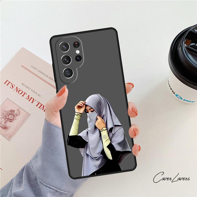 Muslim Islamic Arabic Hijab Girl Phone Case For Samsung Galaxy S24 S25 S23 S22 Ultra Note 10 20 Plus S20 S21 FE Cover