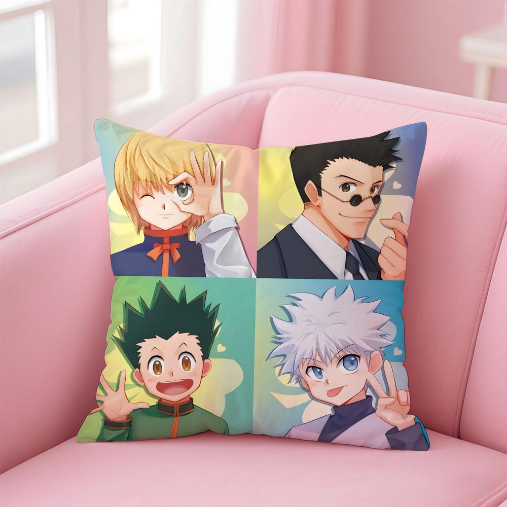 anime HUNTERxHUNTER Cushion Cover Comfortable Reversible Pillow Cover Ideal for Car Sofa Bedroom & Beyond