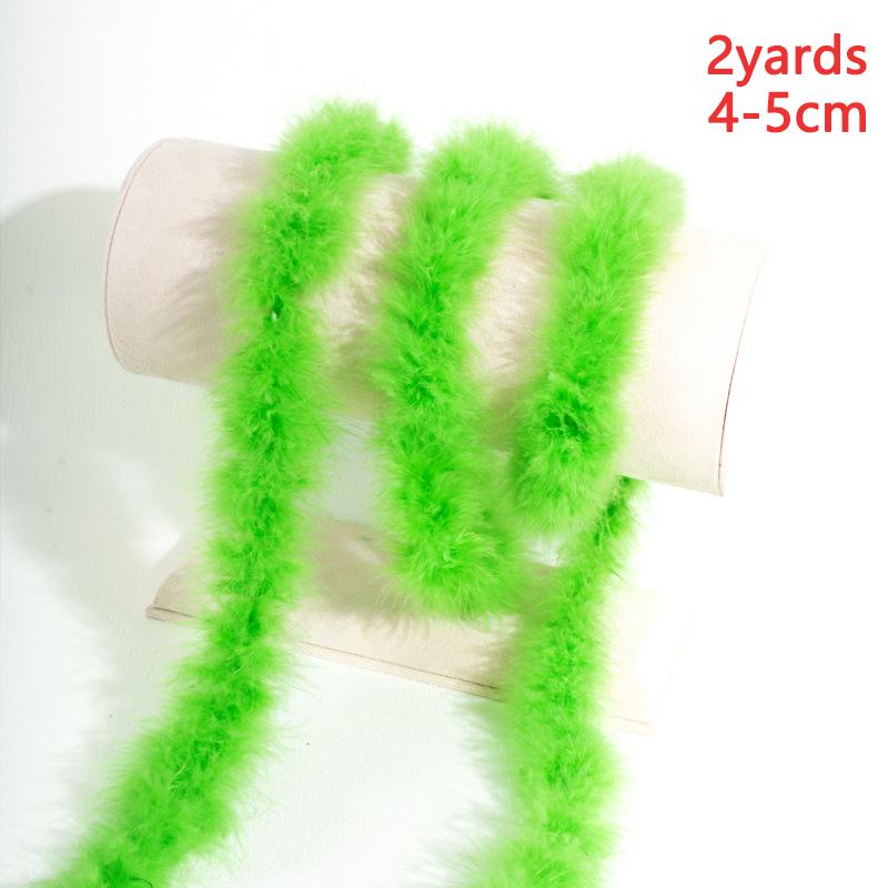 2Yard Feather Boas Turkey 1.82Meter For Crafts On Tape Ribbon Clothes Dress Hats Long Diameter 4-5cm White Black Royal Blue Trim