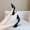 New thin heels, pointed toes, not tired feet, high heels for women, simple commuting, single shoes for women