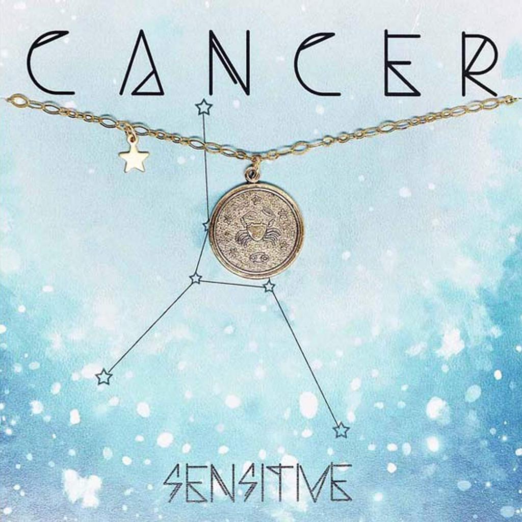 Amano Studio Zodiac Medallion - Cancer Constellation Necklace Jewelry - Gift for Cancer