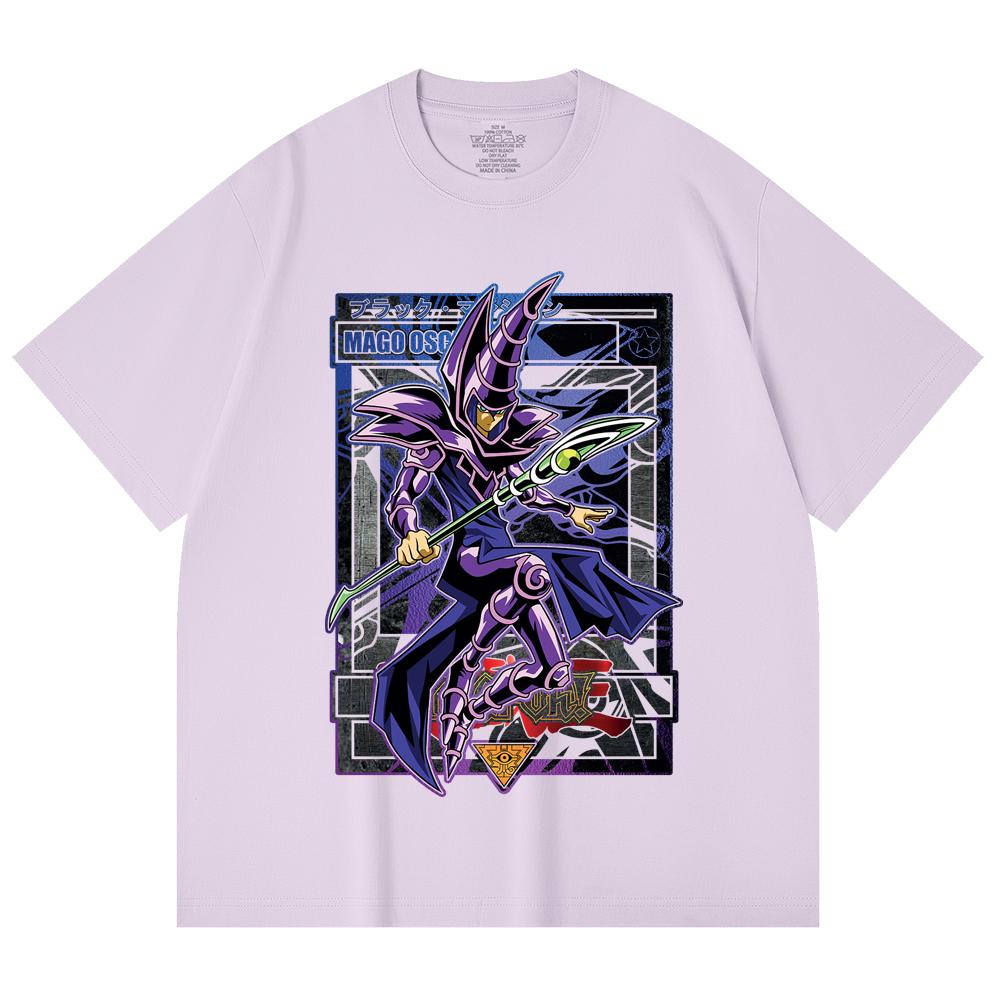 230 Gsm 100% Cotton Yu-Gi-Oh V5 Mago Oscuro Print Unisex Heavy Cotton T Shirt