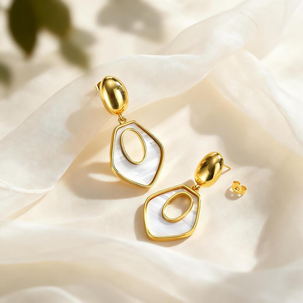 Irregular Geometric Stainless Steel Dangle Earrings for Women Hollow Rhombus Big Pendant Earrings Elegant Charming Jewelry