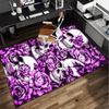Skulls And Roses Artwork Office Rug Chair Mat, Entryway Carpet, Suitable for Front Door, Bedroom, Living Room, Desk, Holiday Gift