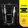 JingJingRS 240ML Frosted Disposable Plastic Cups