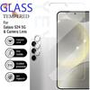 Galaxy S24 Screen Protector + Camera Lens Protector, [2 +2 Pack] [Ultrasonic Fingerprint Unlock] [Case Friendly] Full Coverage Tempered Glass Screen