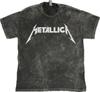 Metallica Classic Logo  Rock Music On 100% Cotton Vintage Washed Tee Unisex T-Shirt