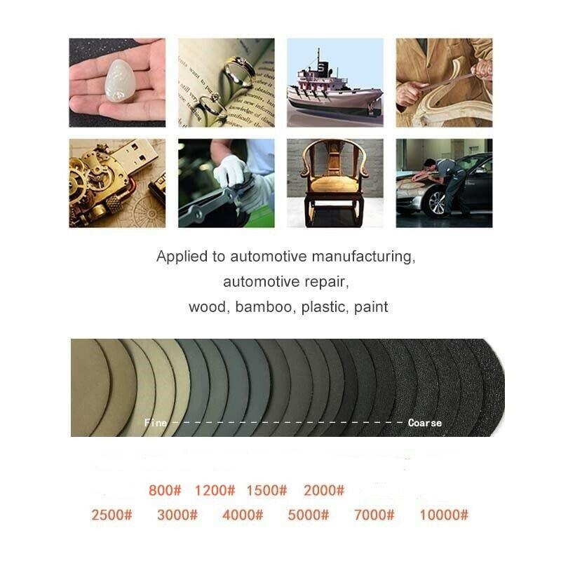 50pcs Sanding Disc 3inch 800-10000 Grit Silicon Carbide Sandpaper Wet Dry