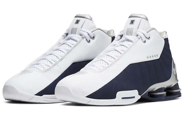 Nike Shox BB4 White Silver Navy AT7843-100
