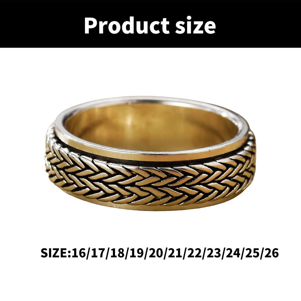 Practical Sturdy Brass Jewelry Stress Reliever Spinner Rings Accessory for Fashion Enthusiasts and Professional
