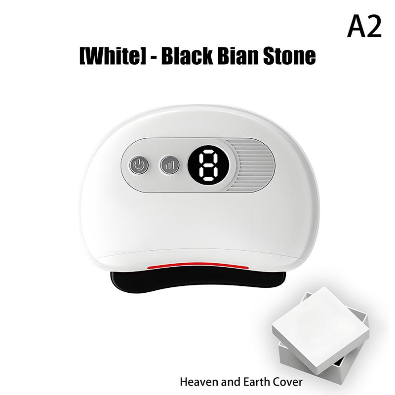 Electric GuaSha Face Body Massager Hot Black Stone Needle Heating Vibration Scraping Fat Burner Wrinkle And Puffiness Reduction