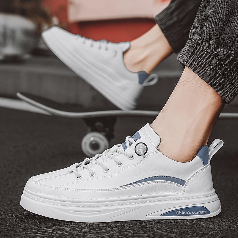 Men's Shoes European Board Shoes 2024 New Winter New Breathable Shoes Men's Little White Shoes Sports and Leisure Trendy Shoes